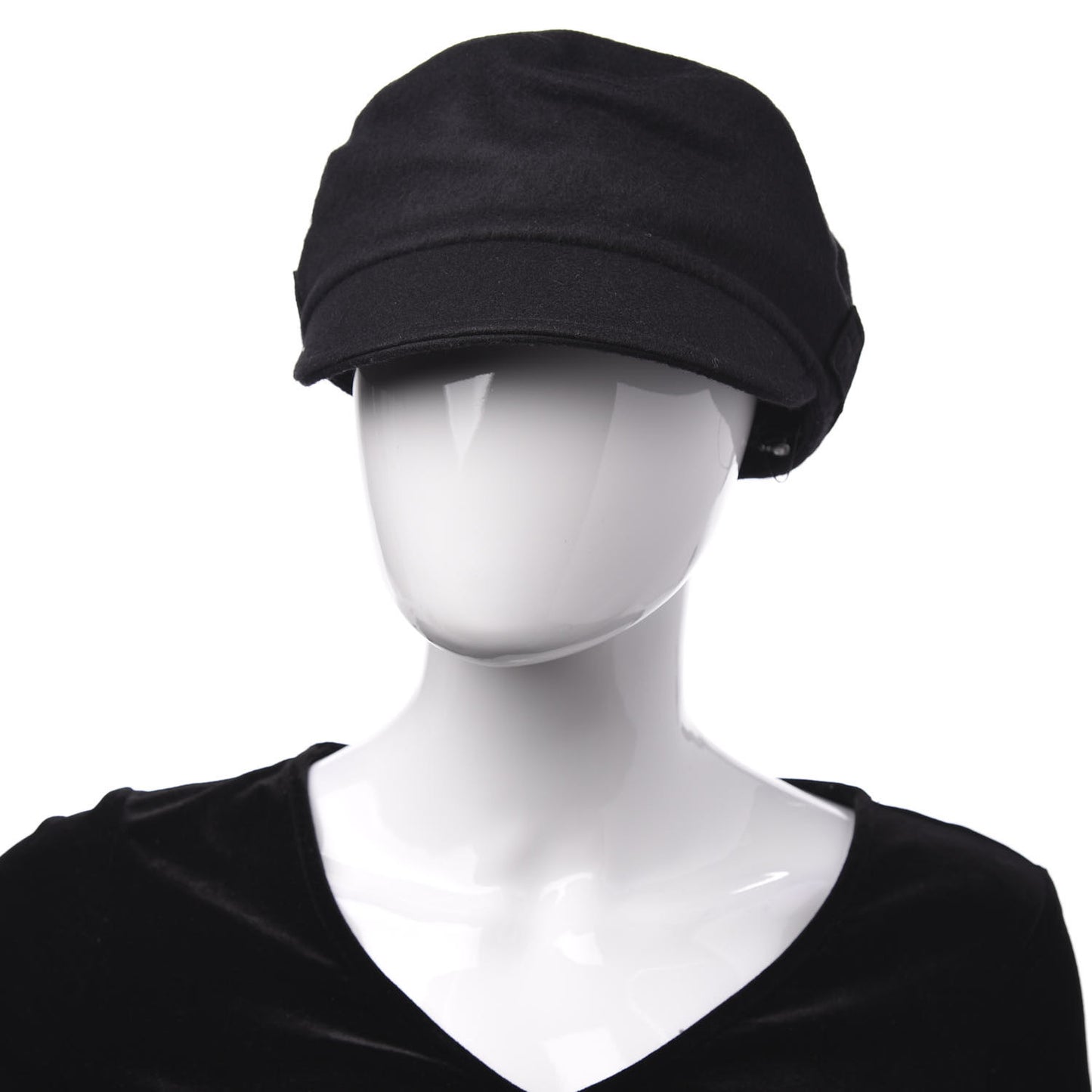 Wool Military Badges Cap M Black