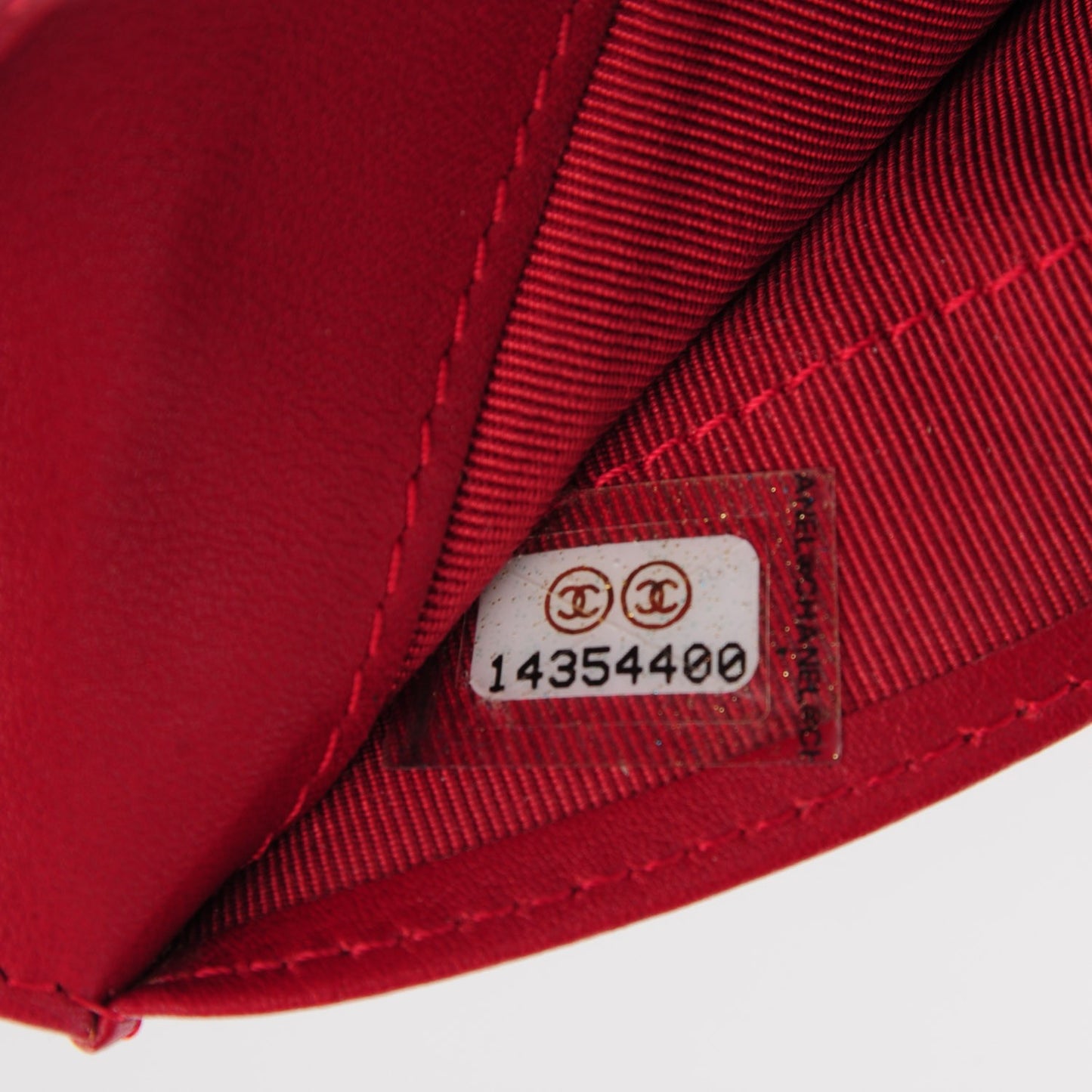 Patent Quilted Zip Pocket Wallet Red