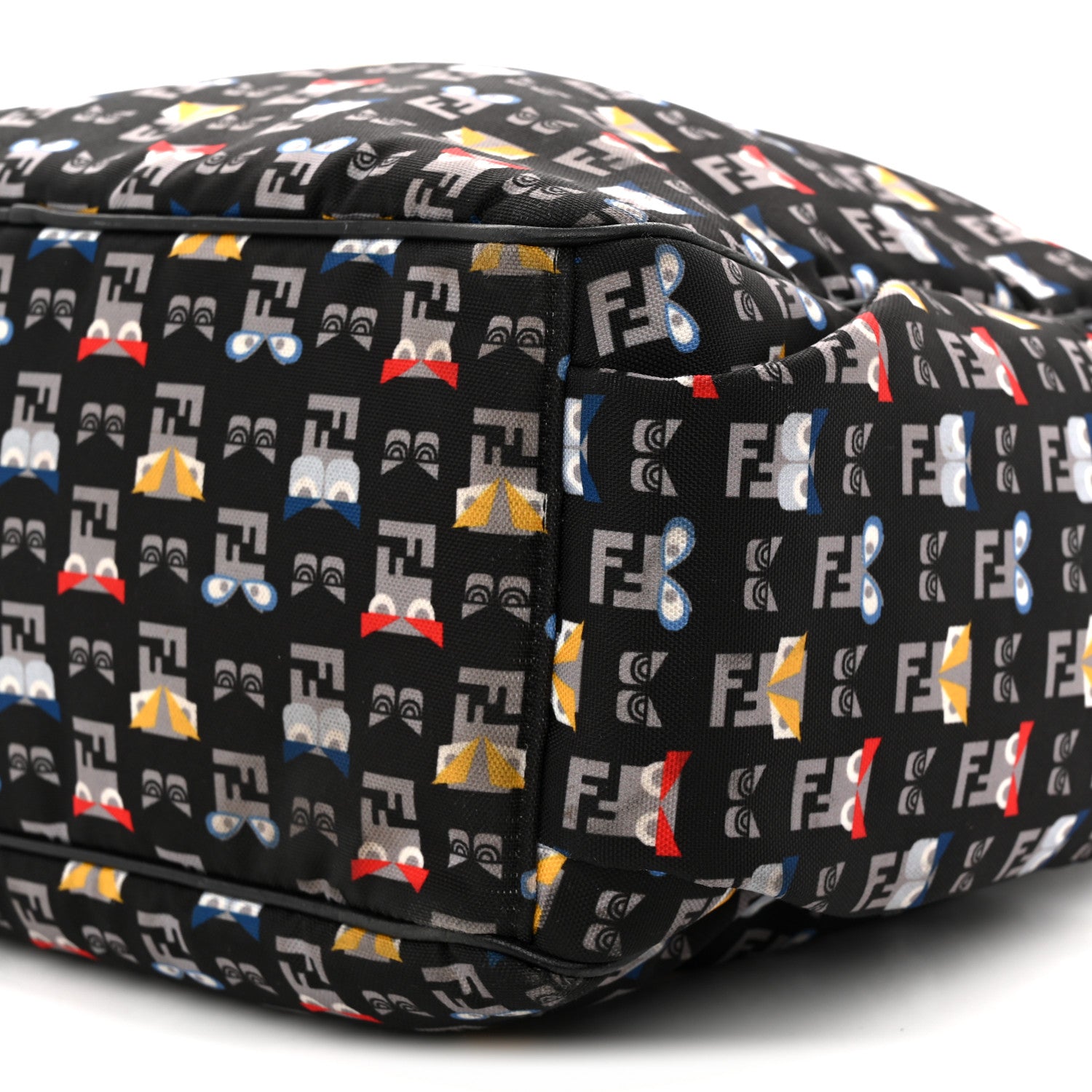 Fendi Nylon FF Monster Diaper Bag Black Multicolor 11 of 13