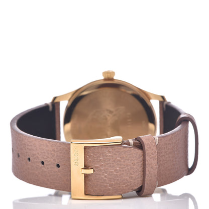 Gucci Stainless Steel Calfskin 38mm G-Timeless Moth Quartz Watch Brown 4 of 6