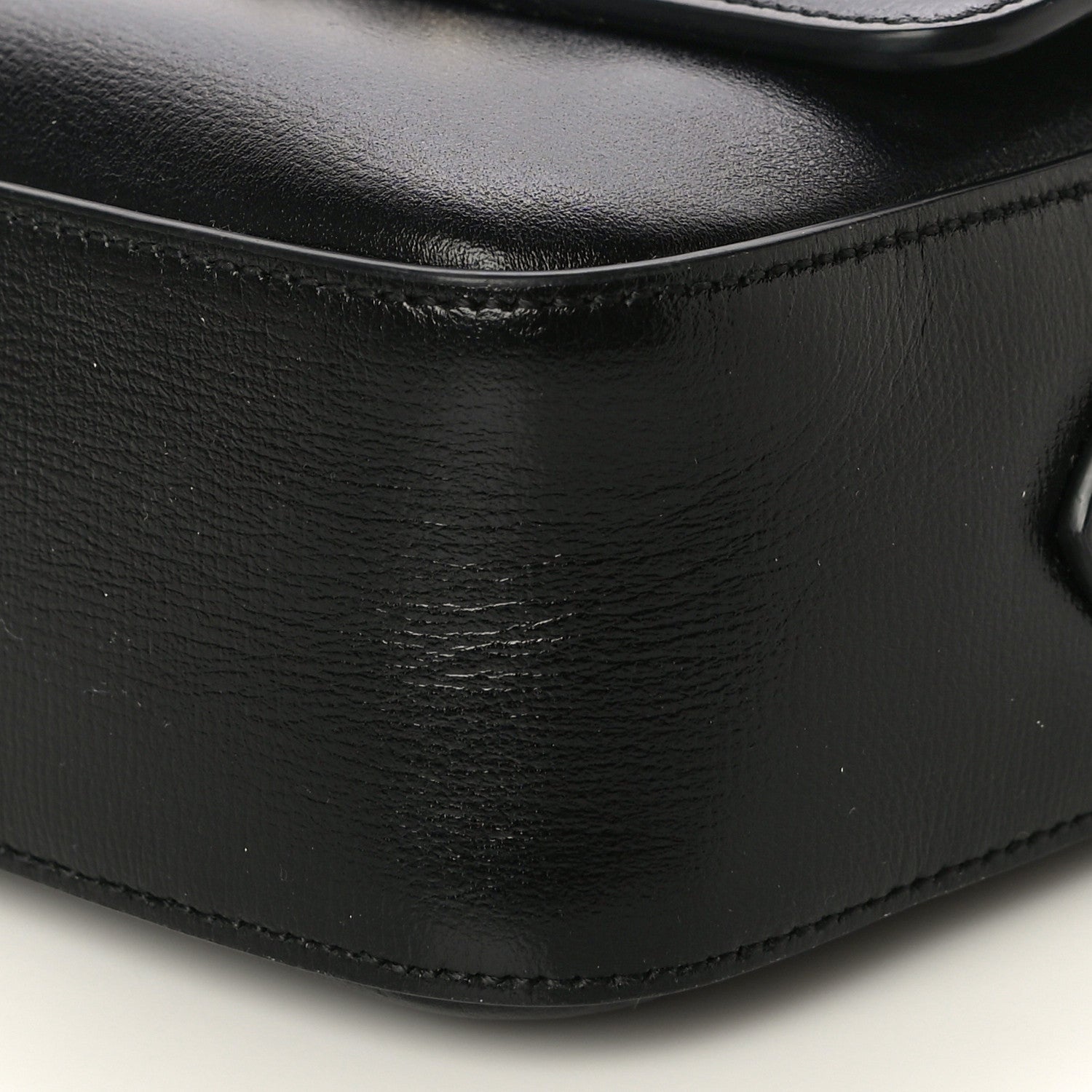Gucci Textured Calfskin Small Horsebit 1955 Shoulder Bag Black 9 of 13