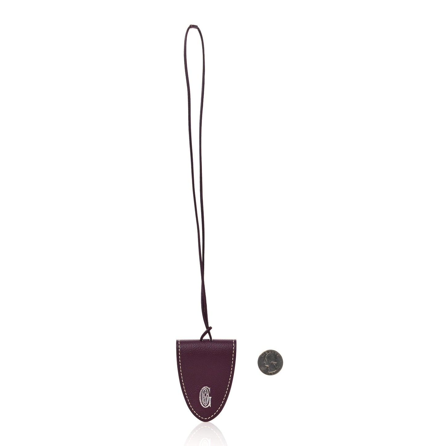 Calfskin Bag Clip Bordeaux