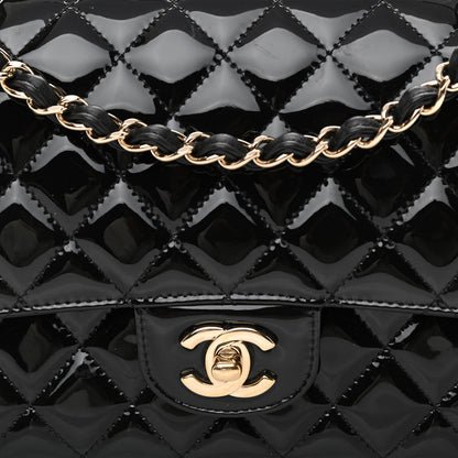 Chanel Patent Quilted Medium Double Flap Black 9 of 12