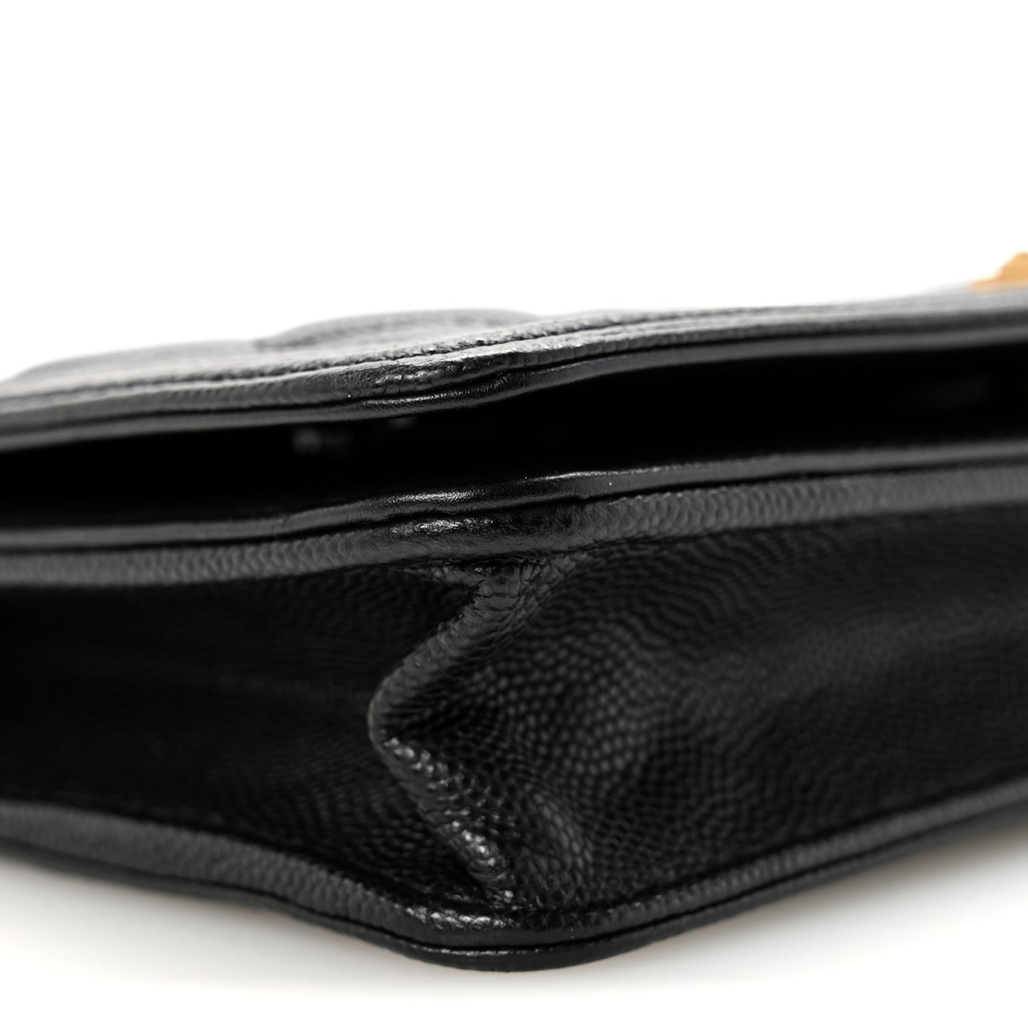 Caviar Quilted Boy Wallet On Chain WOC Black