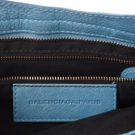 Agneau Giant 12 Rose Gold Hardware City Bleu Indigo