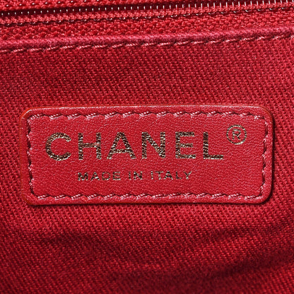 Chanel Iridescent Caviar Quilted Country Chic Hobo Red 7 of 12