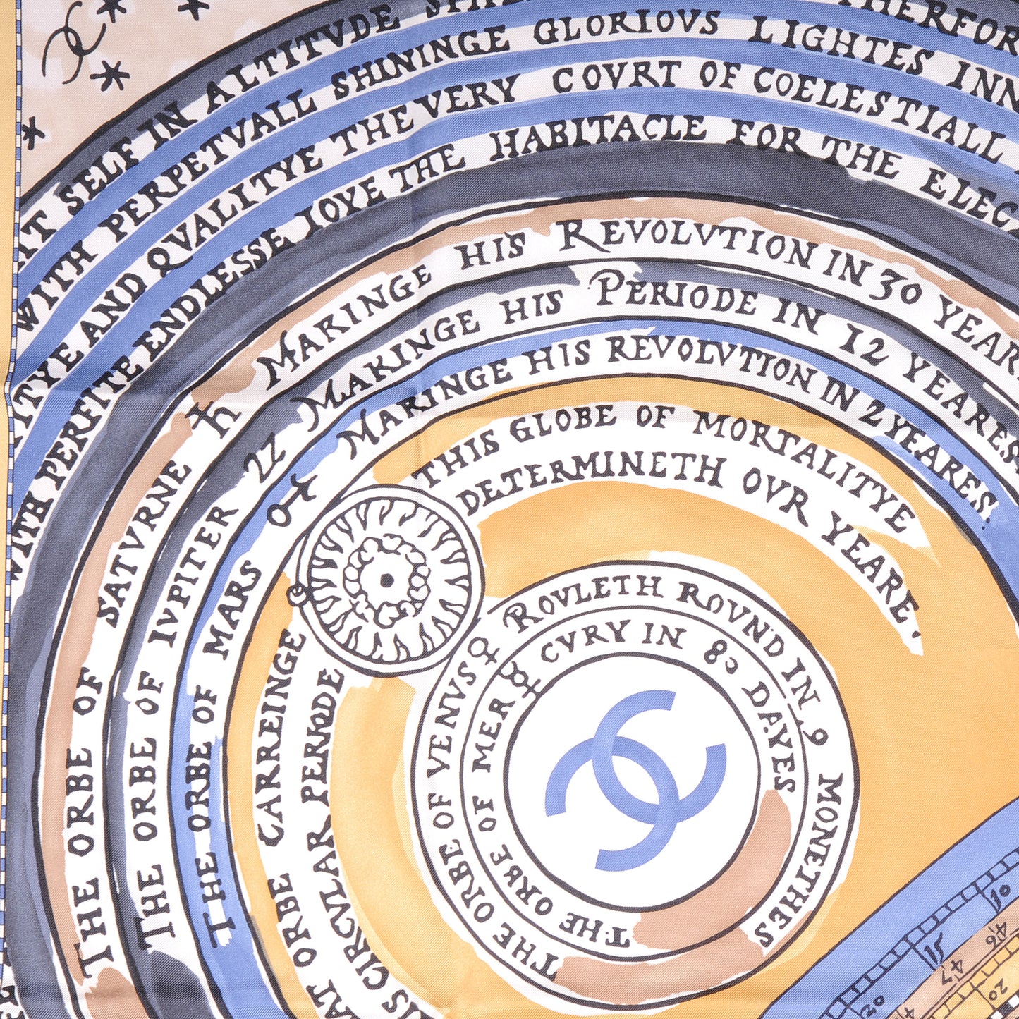 Silk Map Square Scarf CC