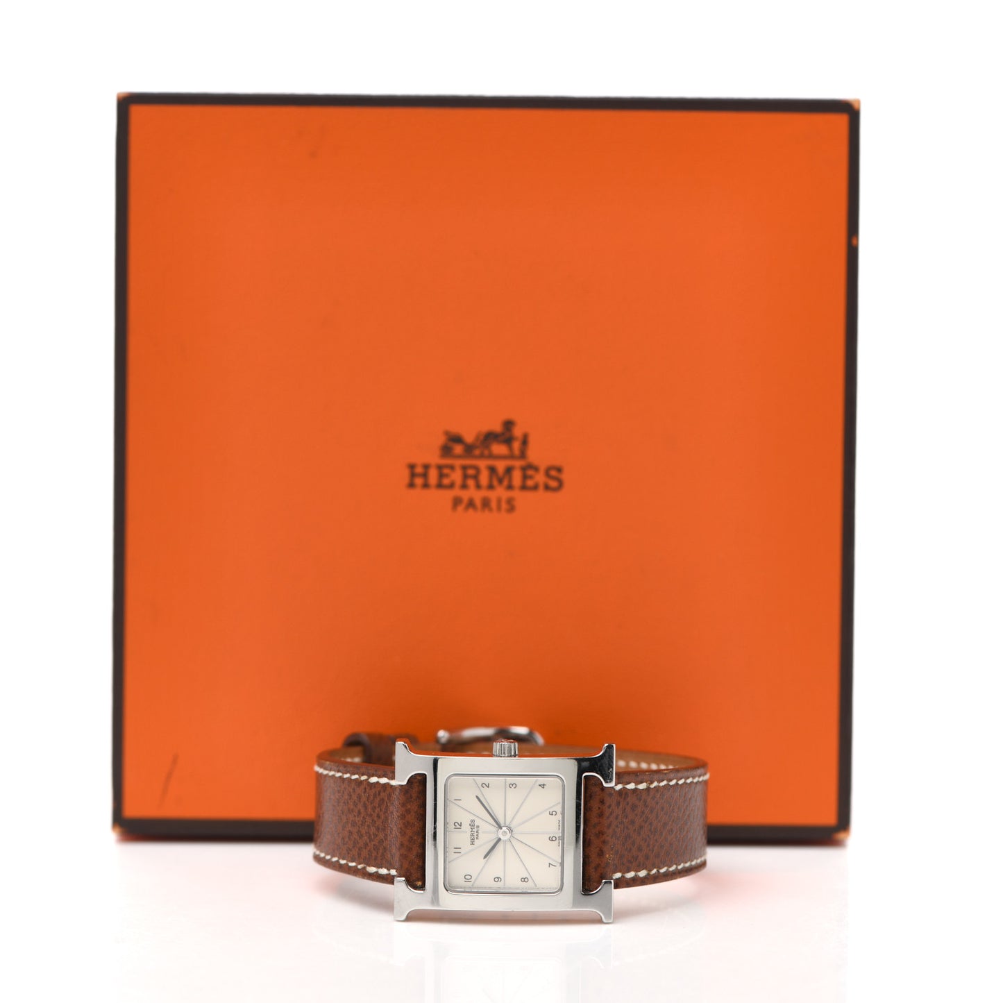 Stainless Steel Epsom 21mm Heure H Hour Quartz Watch Brique