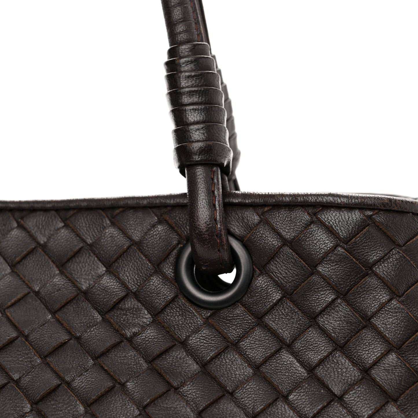 Nappa Intrecciato Woven Tote Ebano
