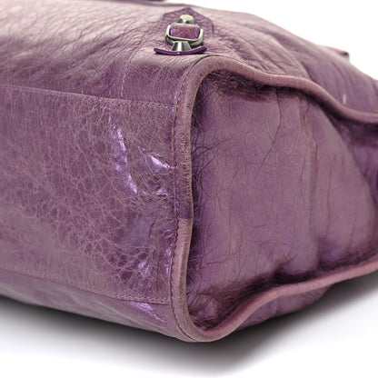Balenciaga Agneau Classic Hardware City Metallic Purple 10 of 18
