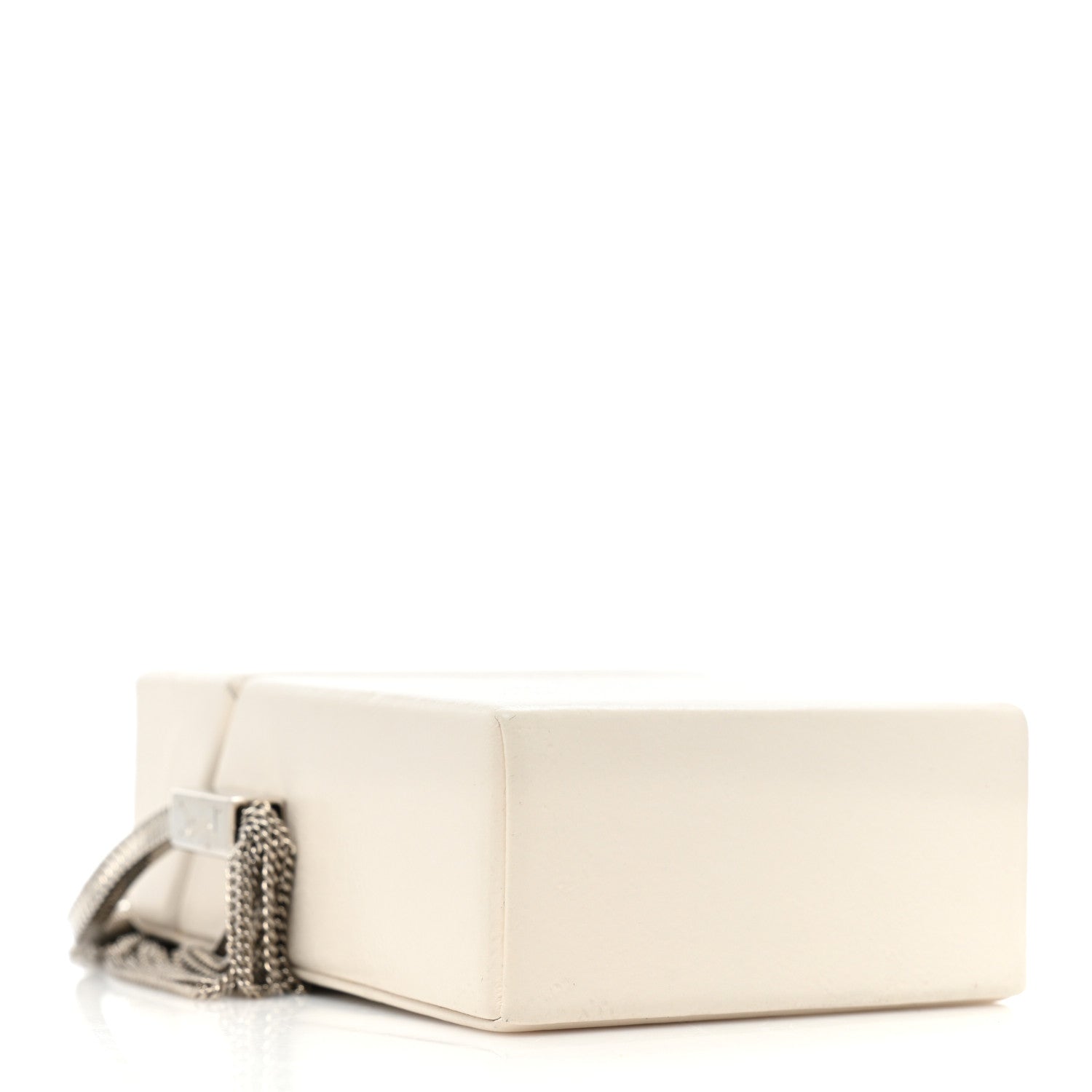Saint Laurent Lambskin Smoking Box Crossbody White 3 of 10