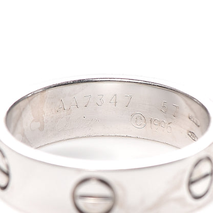Cartier 18K White Gold 5.5mm LOVE Ring 57 8 5 of 5