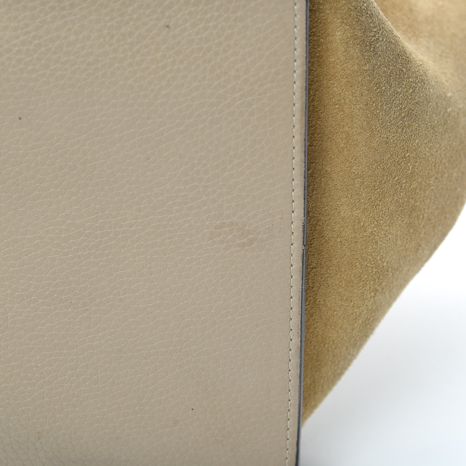 Celine Drummed Calfskin Suede Medium Trapeze Dune 14 of 16