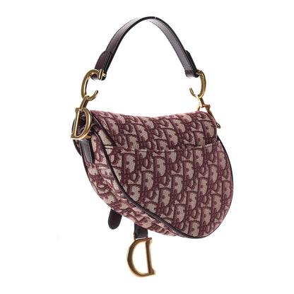 Christian Dior Oblique Mini Saddle Bag Bordeaux 3 of 10