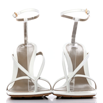 Bottega Veneta Lambskin Stretch Multi Strap 90mm Sandals 39.5 Optic White 2 of 8