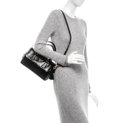 Prada Saffiano Vernice Petite Bowler Black 2 of 6