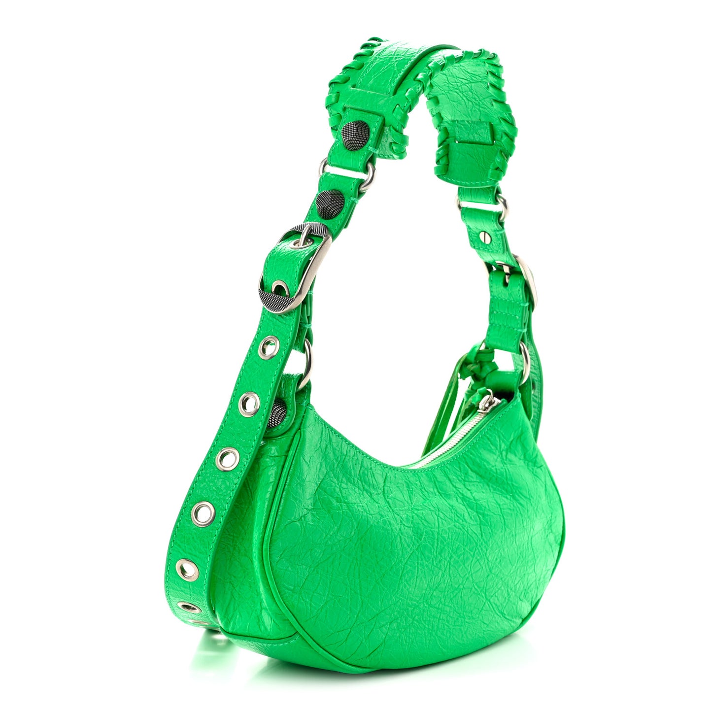 Agneau Arena Le Cagole Shoulder Bag XS Vivid Green
