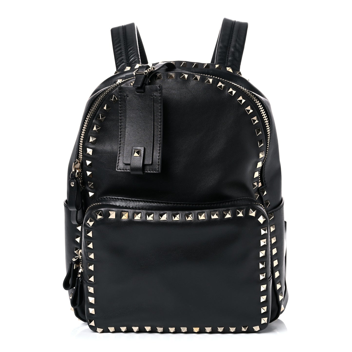 Vitello Medium Rockstud Backpack Black