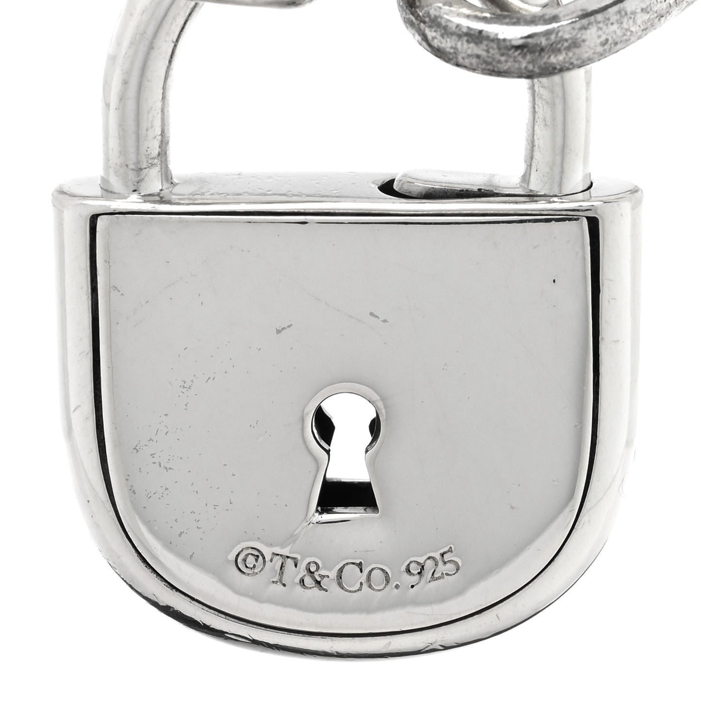 Sterling Silver Padlock Charm Bracelet