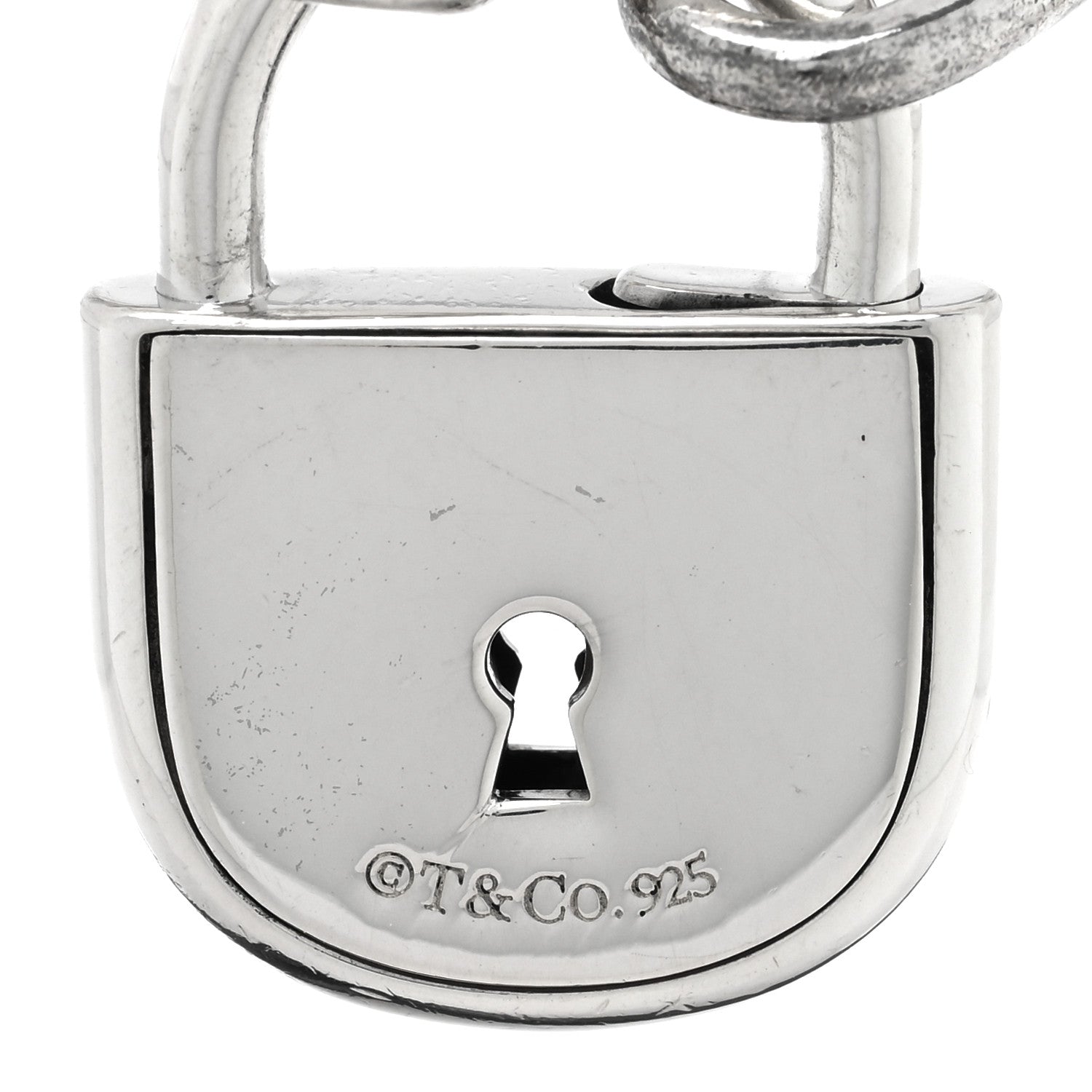 Tiffany Sterling Silver Padlock Charm Bracelet 3 of 4