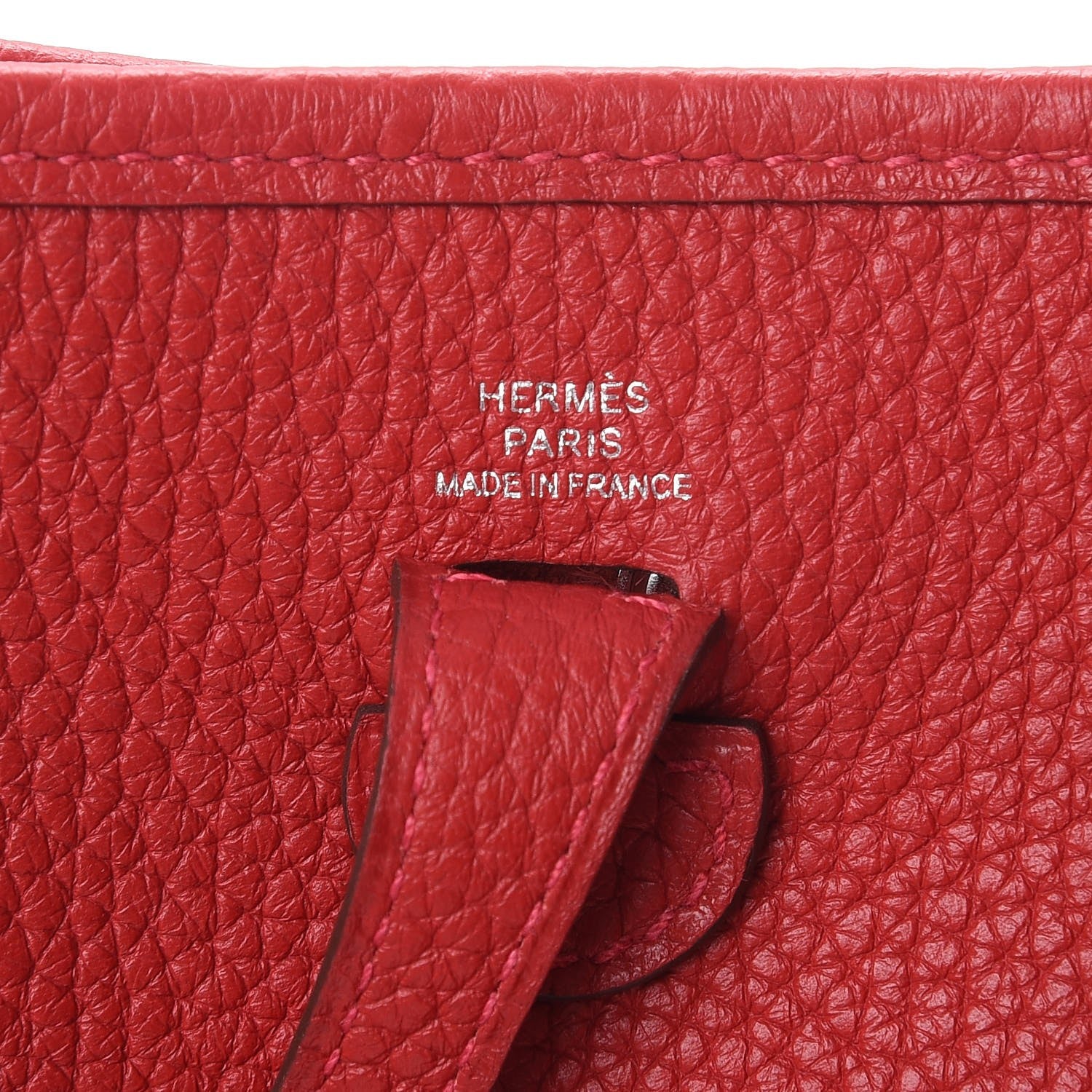 Hermes Taurillon Clemence Amazone Evelyne TPM Rouge Casaque 6 of 8