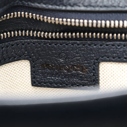 Gucci GG Supreme Monogram Textured Dollar Calfskin Web Medium Blondie Top Handle Shoulder Flap Bag Beige Blue 6 of 10