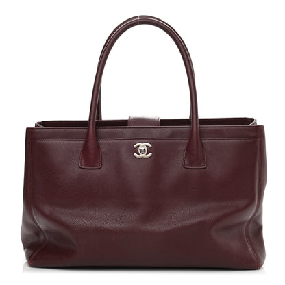 Chanel Calfskin Cerf Executive Shopper Tote Burgundy 1 of 13