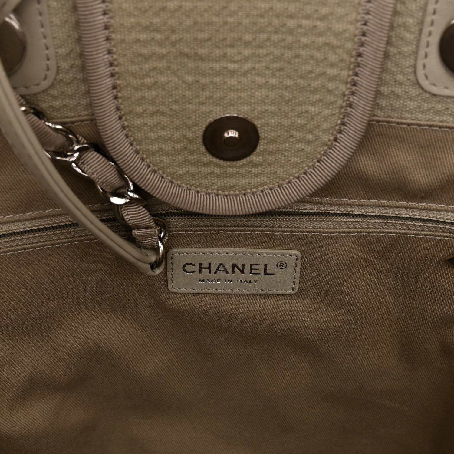 Chanel Mixed Fibers Medium Deauville Tote Grey 6 of 12