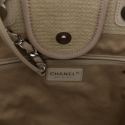 Chanel Mixed Fibers Medium Deauville Tote Grey 6 of 12