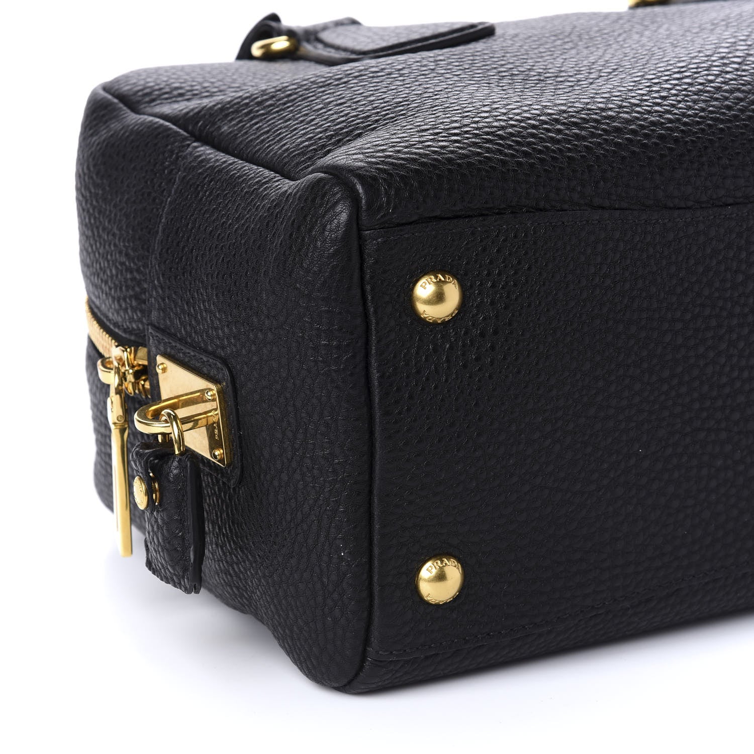Prada Vitello Daino Bowler Black 6 of 9