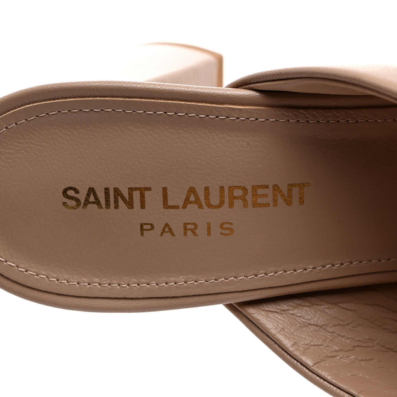 Saint Laurent Calfskin LouLou 70 Mules 39 Nude 6 of 9