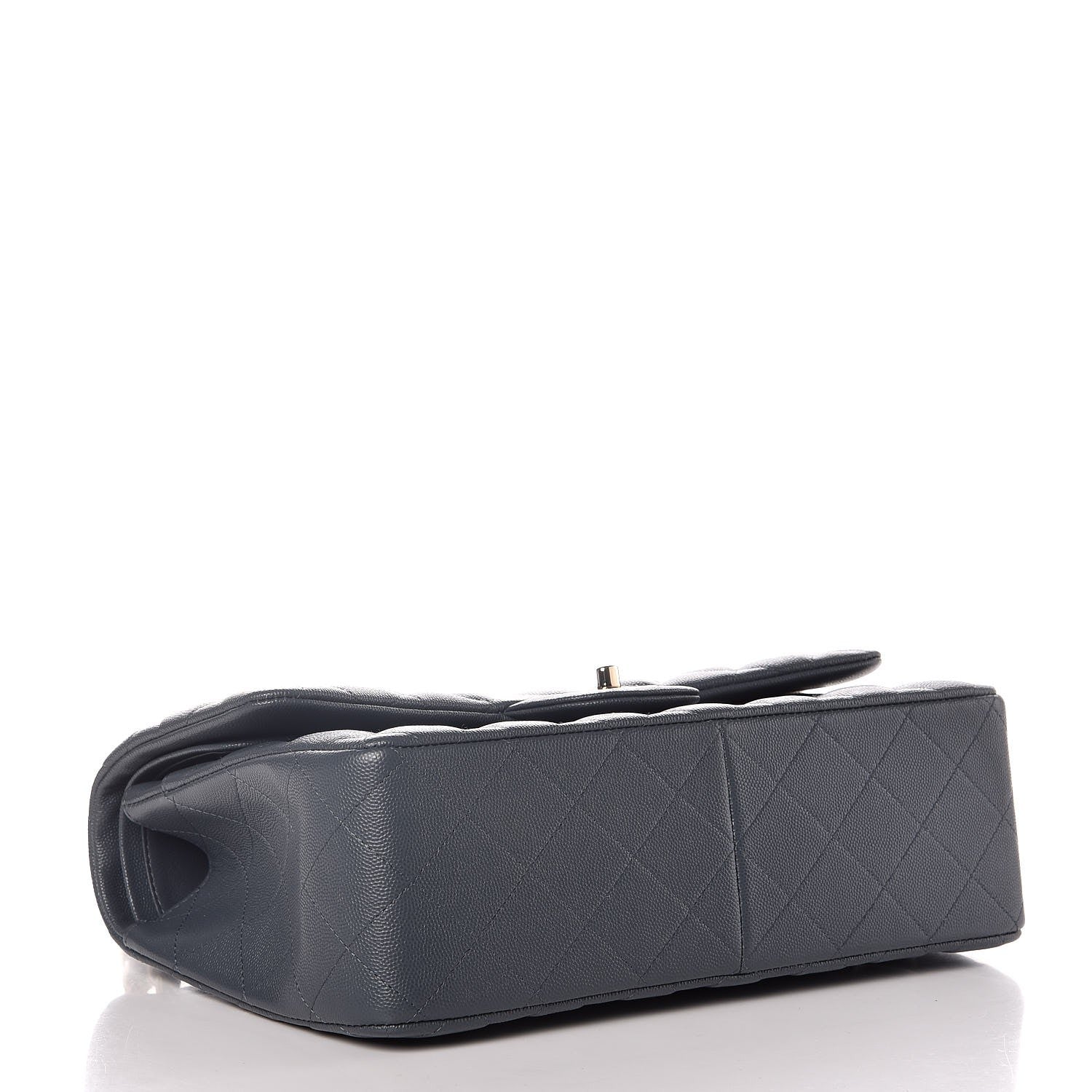 Chanel Caviar Quilted Jumbo Double Flap Dark Grey 5 of 9