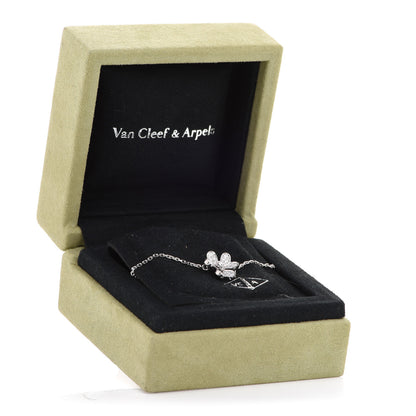Van Cleef & Arpels 18K White Gold Diamond Mini Frivole Pave Bracelet 6 of 6