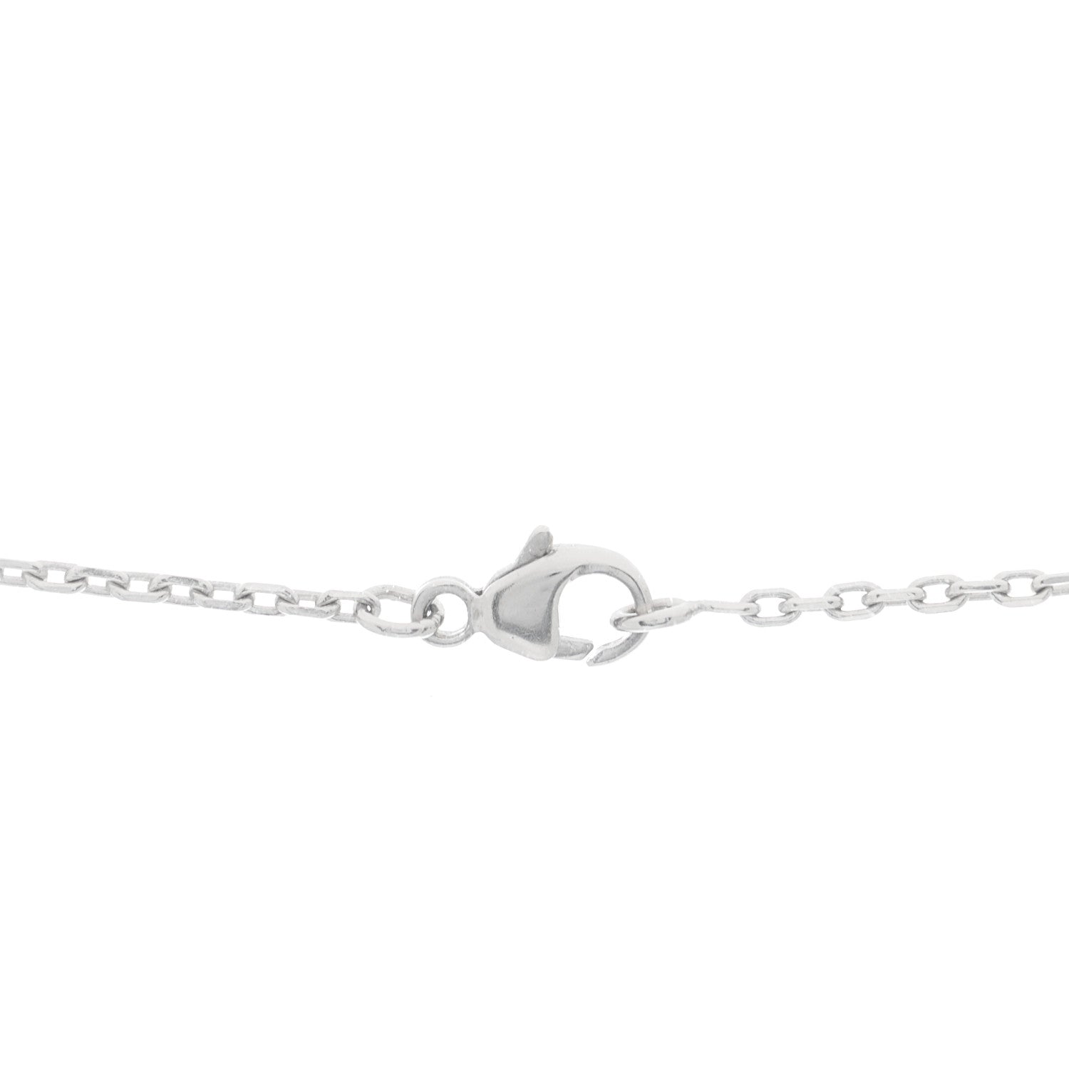 Hermes Lacquered Palladium Mini Pop H Pendant Necklace White 3 of 4