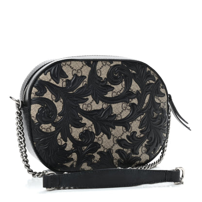 Gucci GG Supreme Monogram Arabesque Mini Chain Shoulder Bag Beige Black 3 of 7