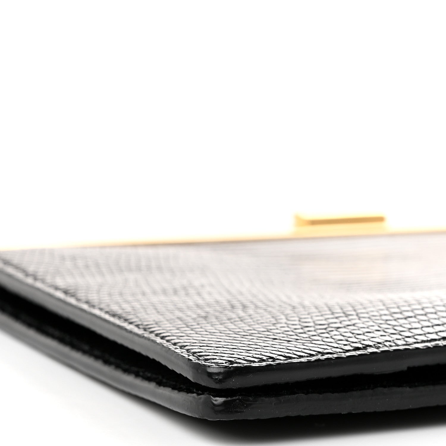 Celine Lizard Mini Clasp Clutch Bag Black 8 of 9