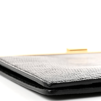 Celine Lizard Mini Clasp Clutch Bag Black 8 of 9