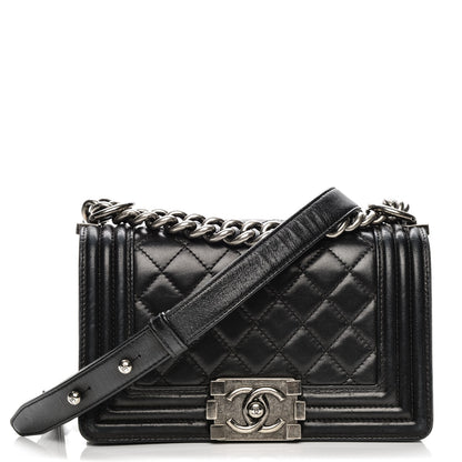 Chanel Lambskin Quilted Small Boy Flap Black 1 of 10