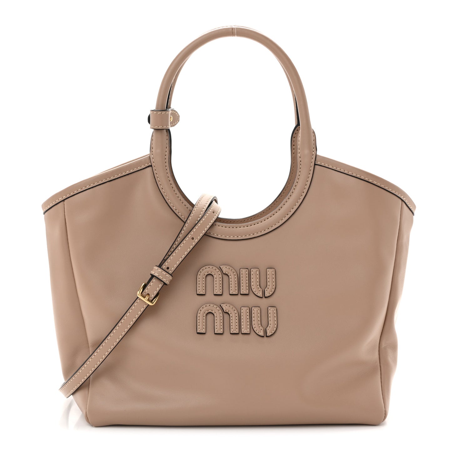 Soft Calf Softy Small Ivy Tote Bag Beige