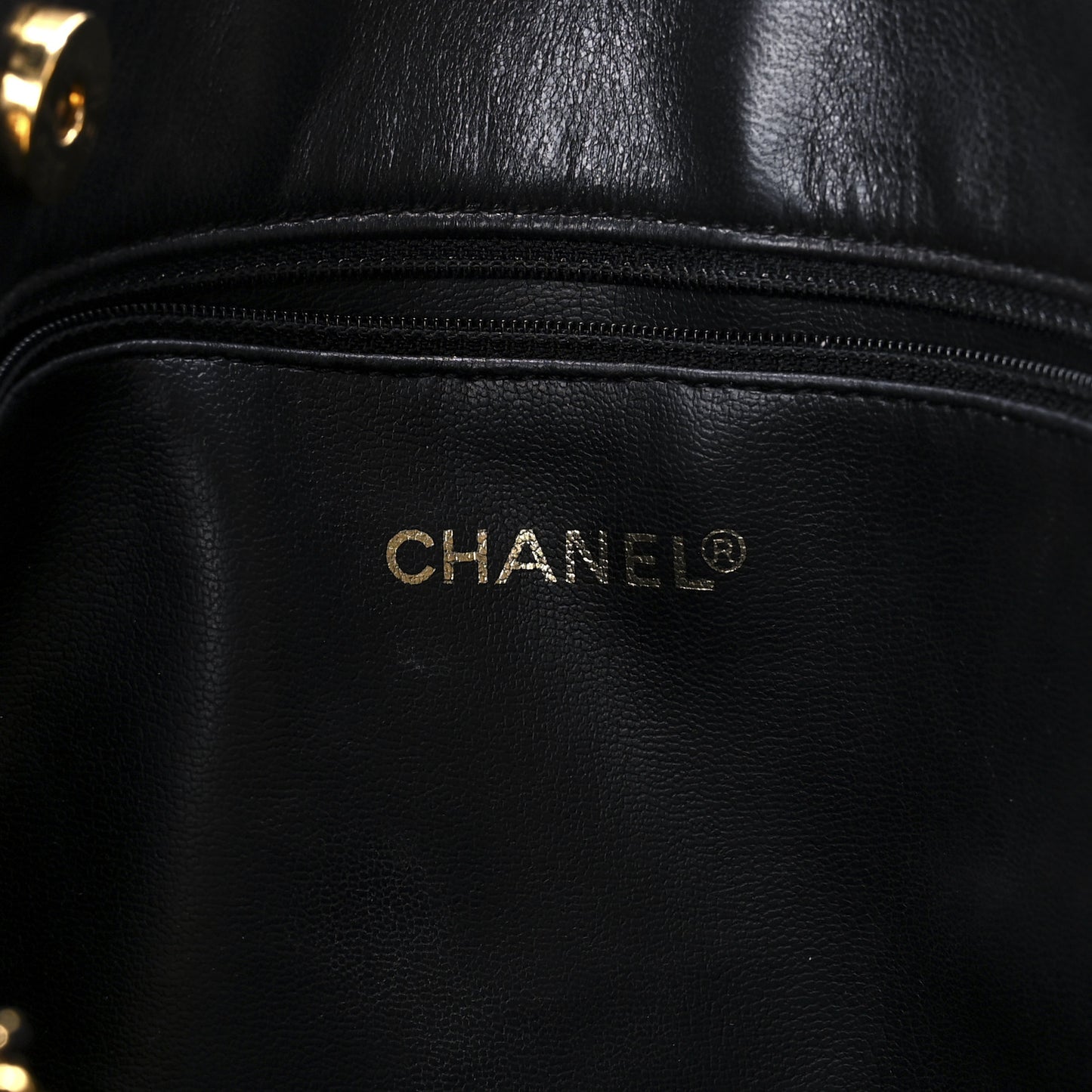 Lambskin Flap Shoulder Bag Black