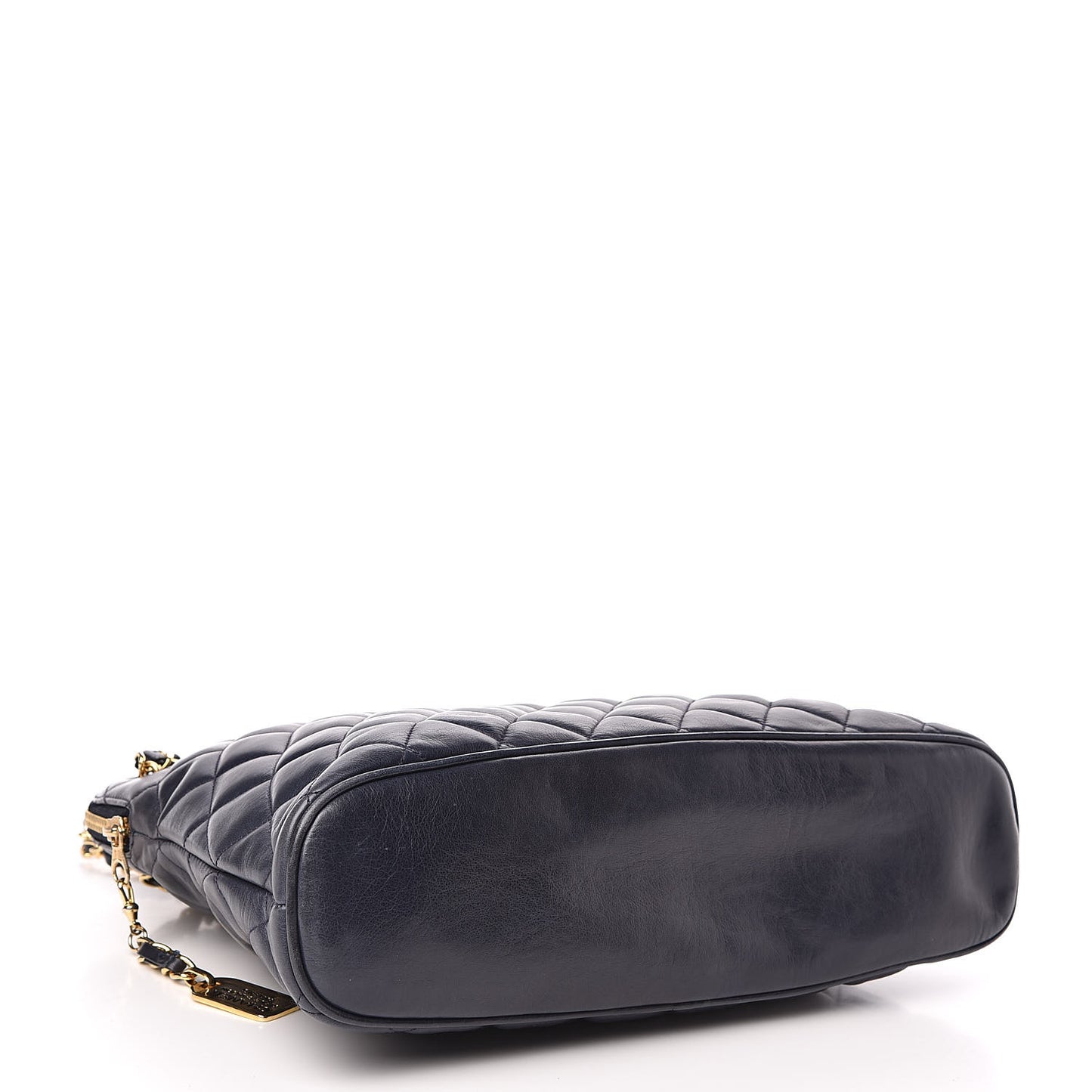 Lambskin Quilted Shoulder Bag Navy