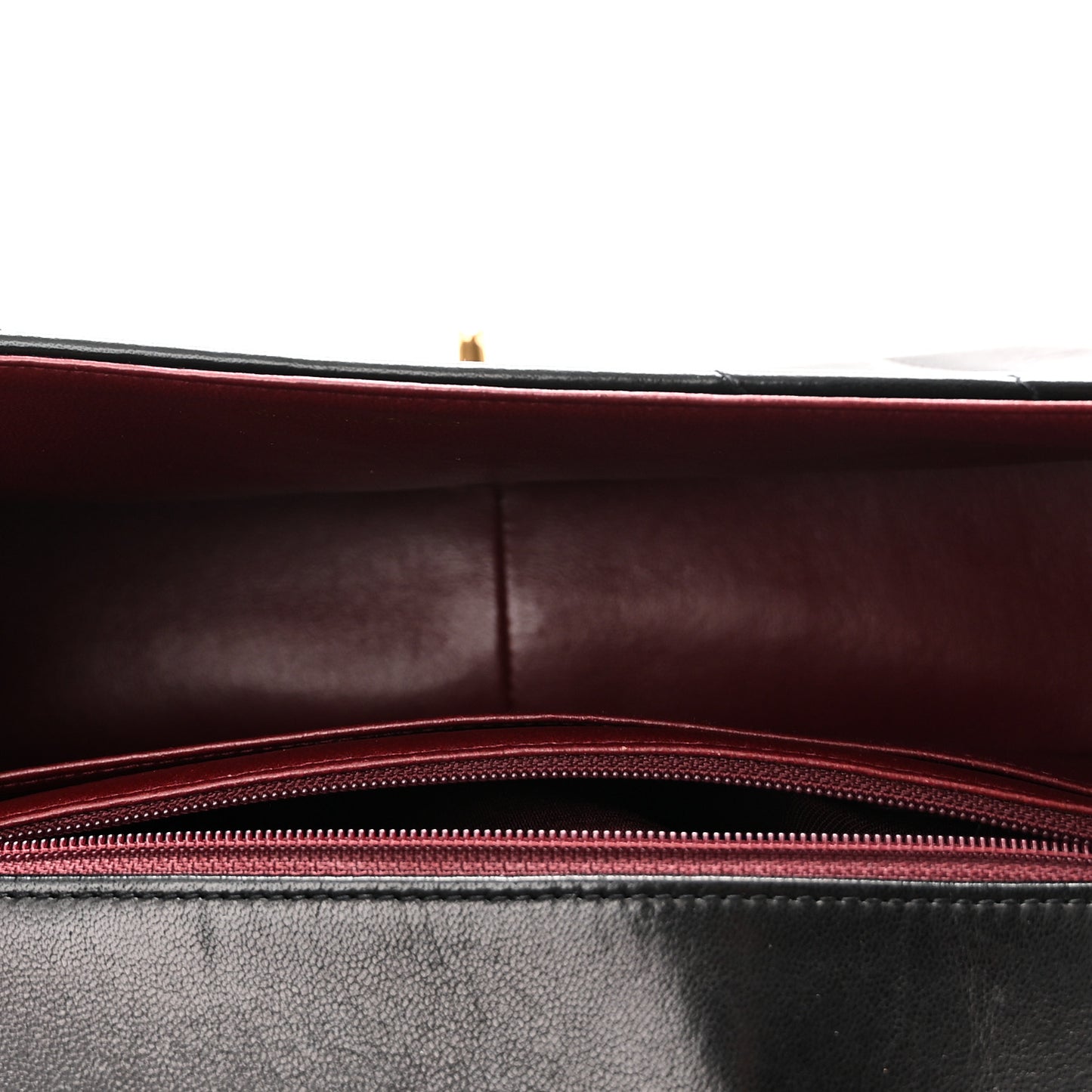 Calfskin Chevron Quilted Envelope Flap Bag Black