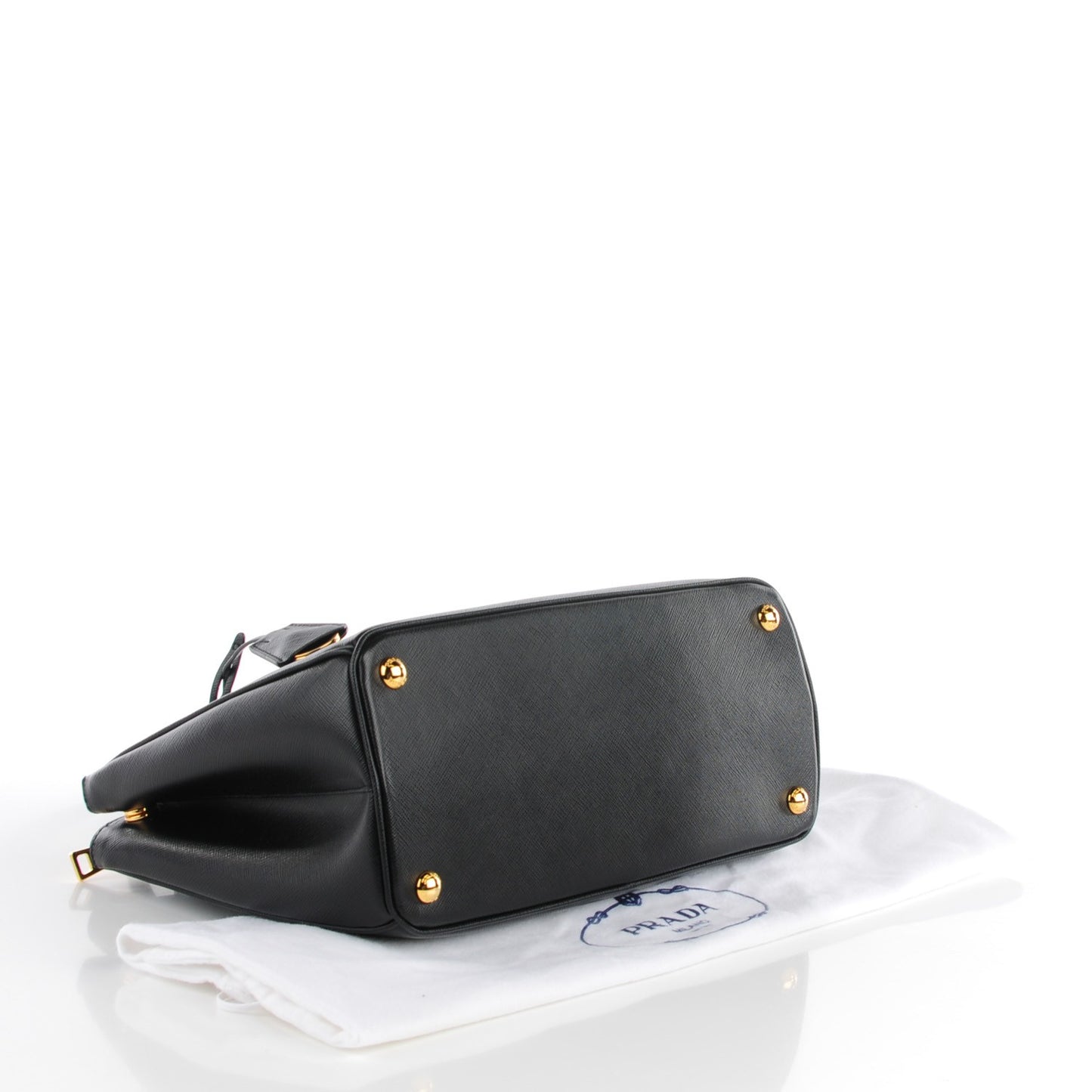 Saffiano Small Galleria Double Zip Tote Black