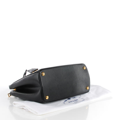 Prada Saffiano Small Galleria Double Zip Tote Black 4 of 10
