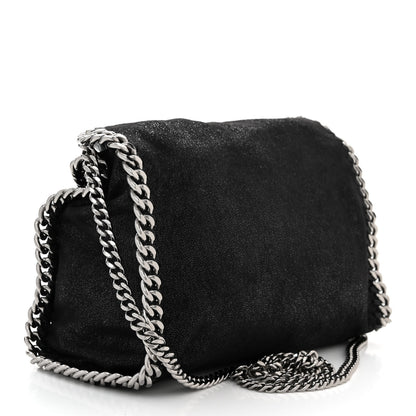 Stella McCartney Shaggy Deer Mini Falabella Fold Over Tote Black 3 of 10
