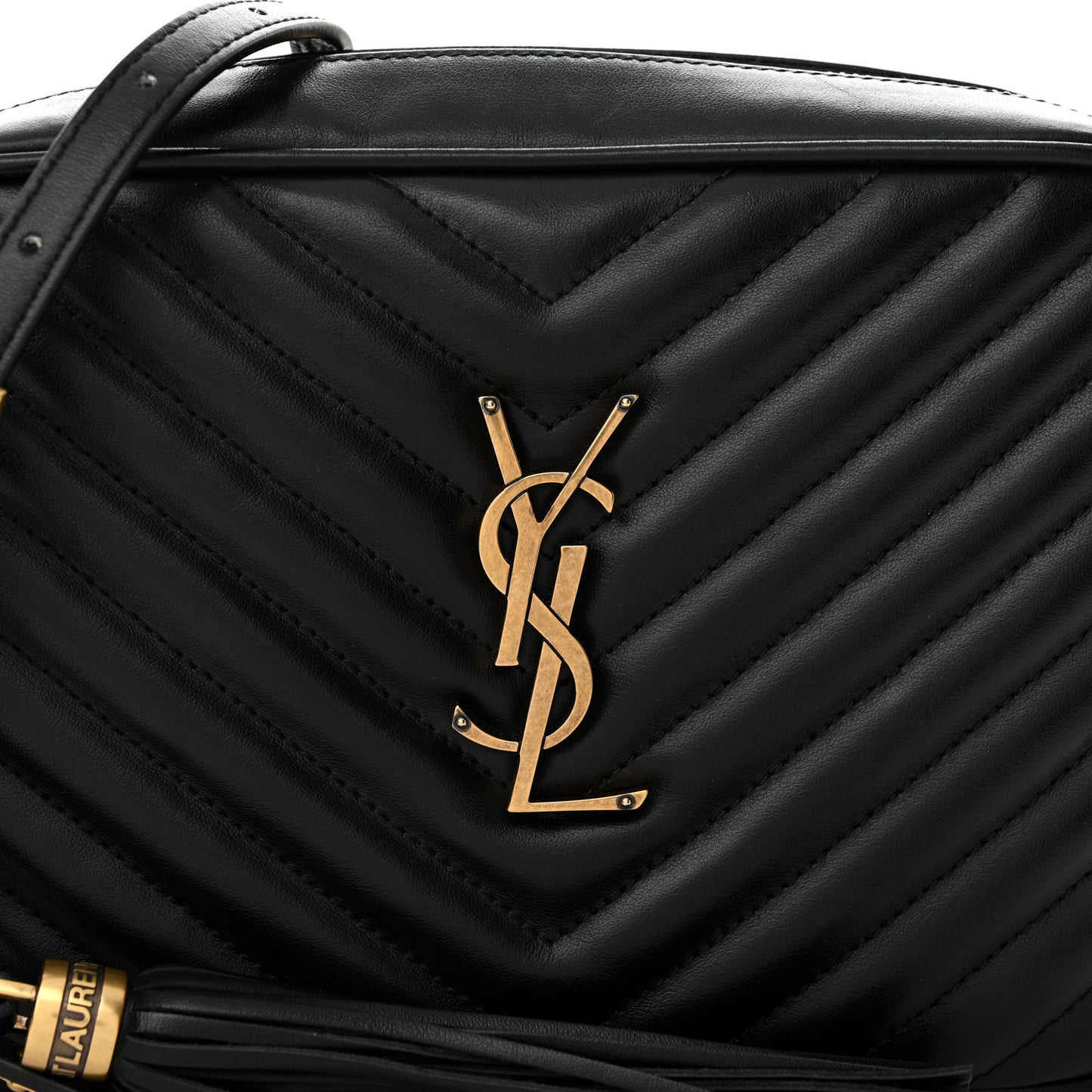 Calfskin Matelasse Monogram Lou Camera Bag Black