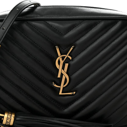Saint Laurent Calfskin Matelasse Monogram Lou Camera Bag Black 8 of 10