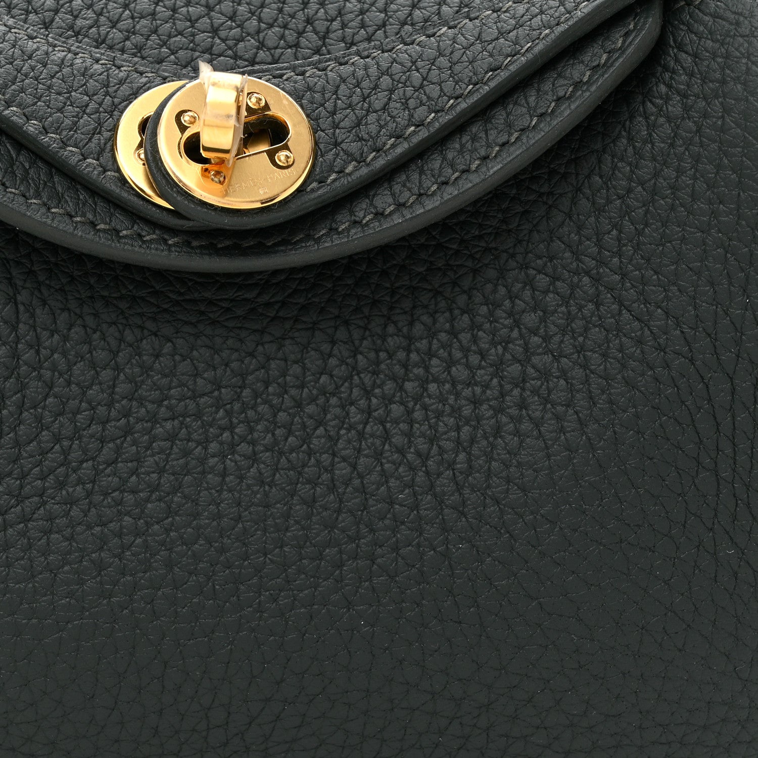 Hermes Taurillon Clemence Mini Lindy 20 Vert Fonce 8 of 11