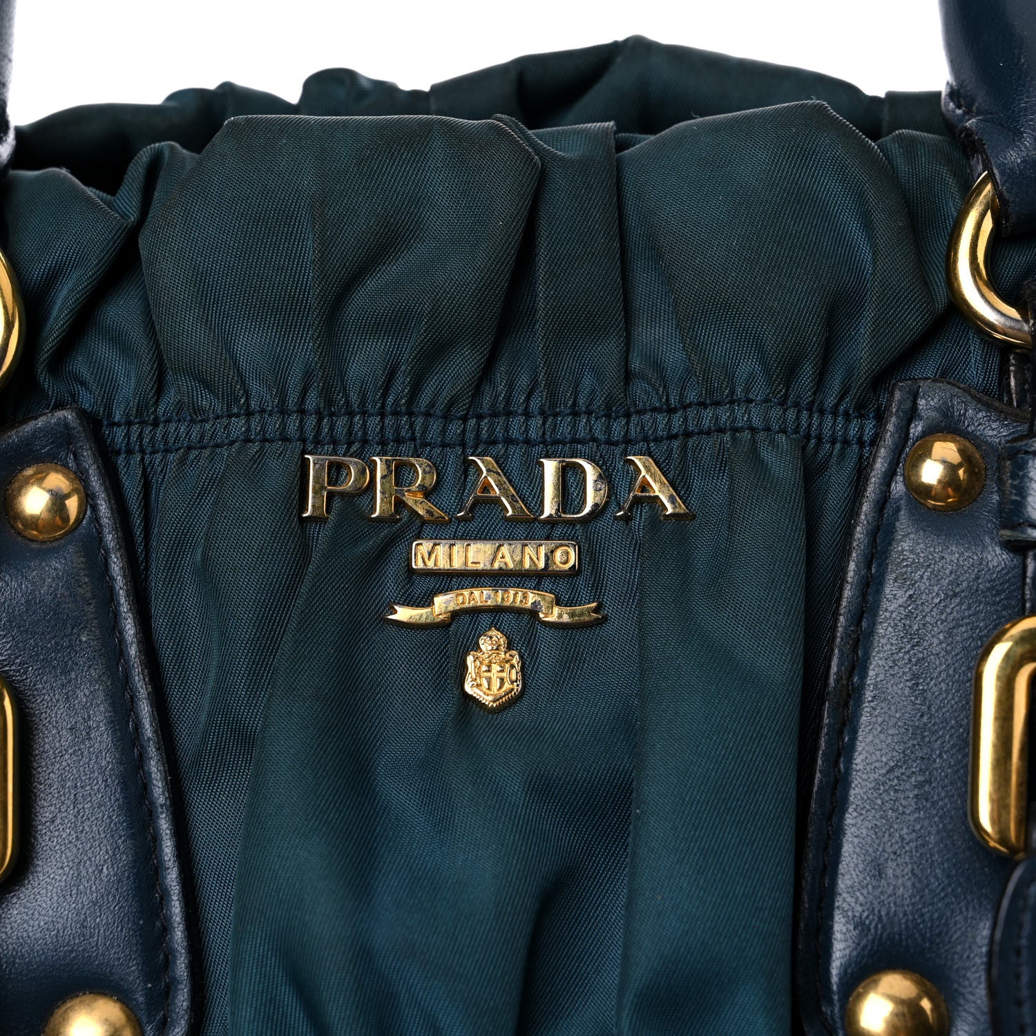 Prada Tessuto Nylon Nappa Gaufre Shopping Satchel Baltico 23 of 49