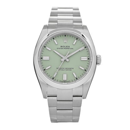 Rolex Stainless Steel 36mm Oyster Perpetual Watch Pistachio 126000 1 of 5